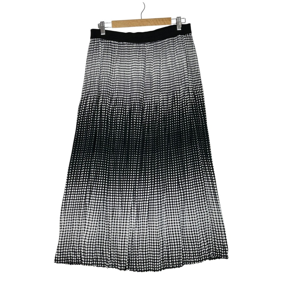 Notations Womens Polka Dot Pleated Midi/Maxi Skirt Medium‎ Boho Y2K Pull On Full